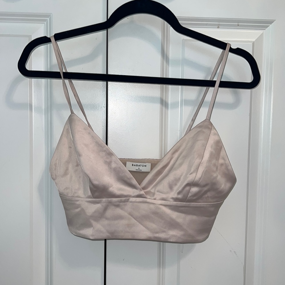 Champagne going out bralette/top from Aritzia